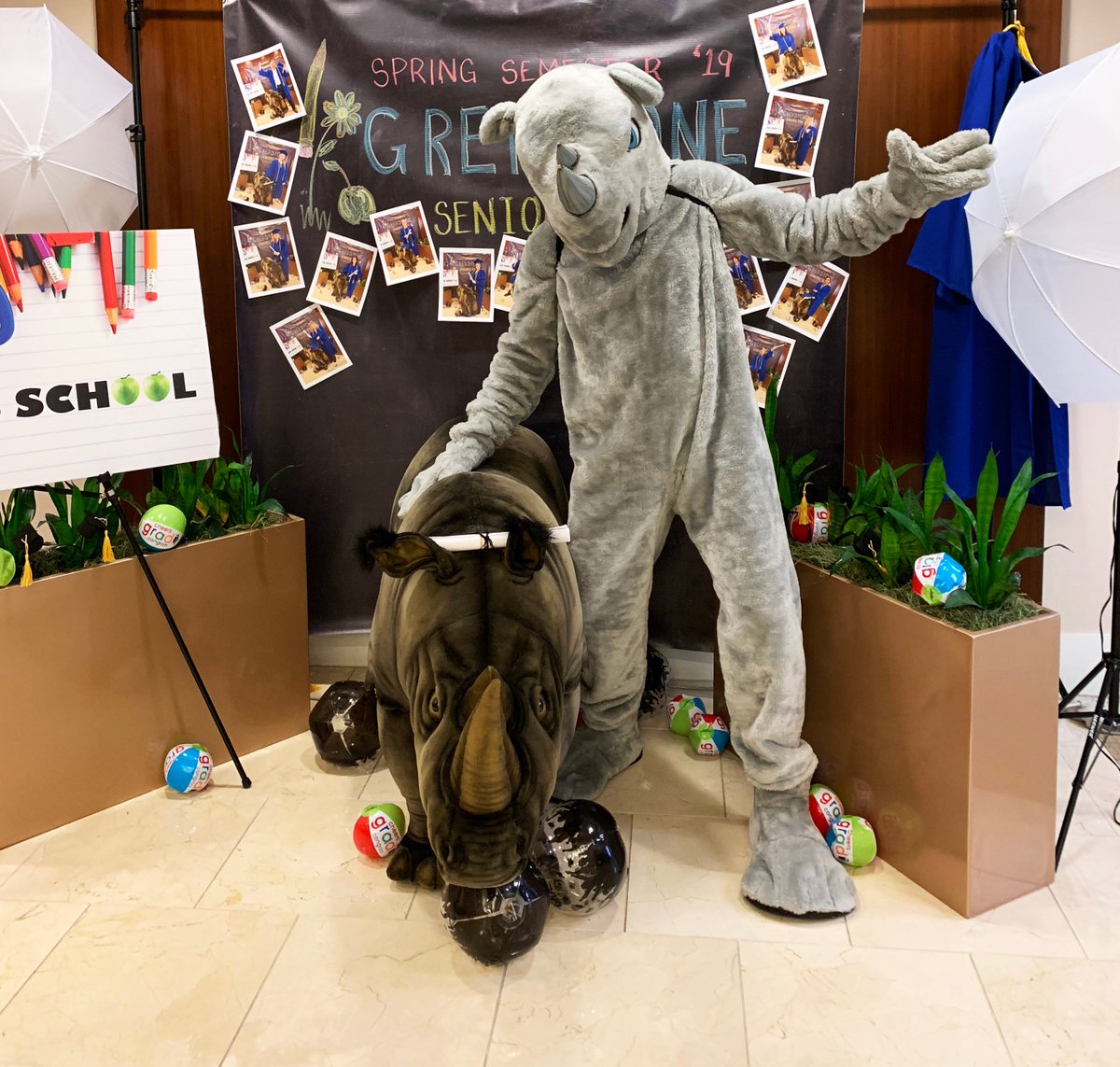 GreyComm's tweet photo. TODAY AT GREYSTONE: the Rhino is our Marketing Team's mascot because it represents perseverance and unreserved concentration to accomplish its goals. Today at Sales School, our attendees witnessed our hallowed mascot first hand in its natural habitat. #GreystoneCommunities https://t.co/8IqLdXT4sR
