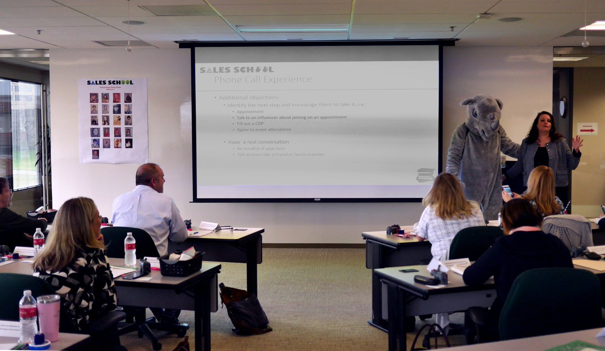 GreyComm's tweet photo. TODAY AT GREYSTONE: the Rhino is our Marketing Team's mascot because it represents perseverance and unreserved concentration to accomplish its goals. Today at Sales School, our attendees witnessed our hallowed mascot first hand in its natural habitat. #GreystoneCommunities https://t.co/8IqLdXT4sR