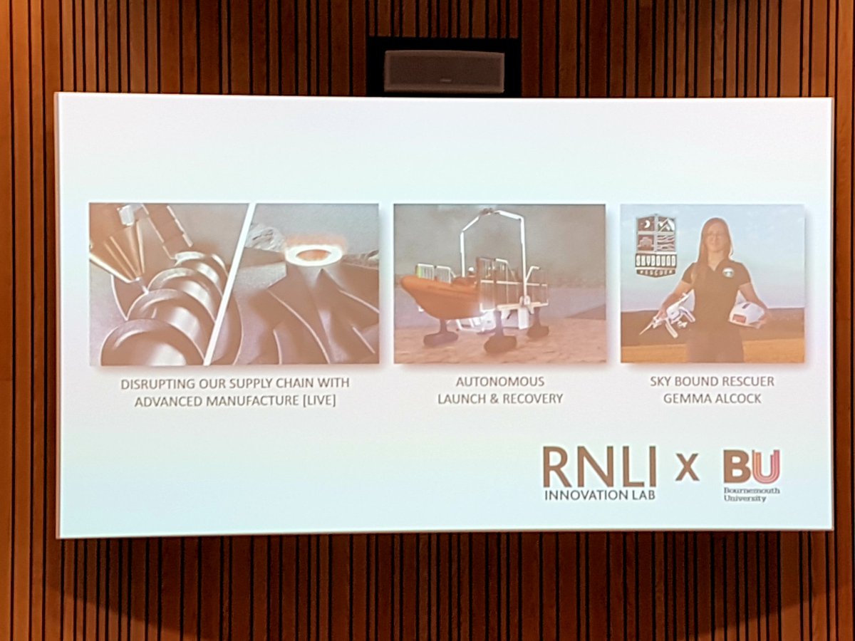 Gidonald's tweet photo. Will Roberts @RNLI on "Design out Drowning" project using a team from a wide range of disciplines and coastal communities, making problems relevant to them.  "Envision a future together" #cocreation #MWE19 https://t.co/Svv29eOXez