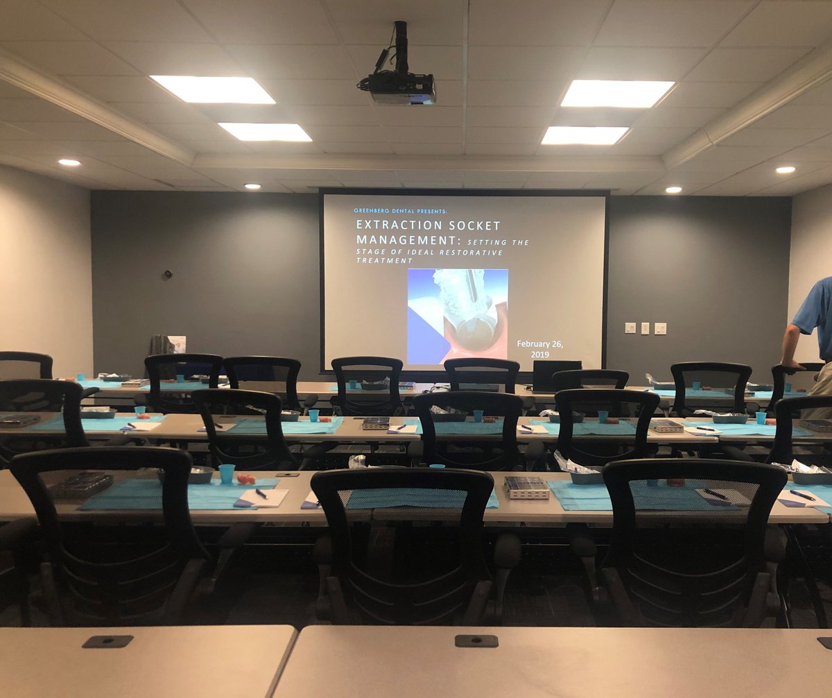 DentalPC's tweet photo. What a great event last night! We were happy to have Geistlich Biomaterials - North America and @GreenbergDental utilizing our technology center space for training. If you need a space to meet, train or have a seminar, we would be happy to host. #dentalpc https://t.co/1ckeq1OMFj