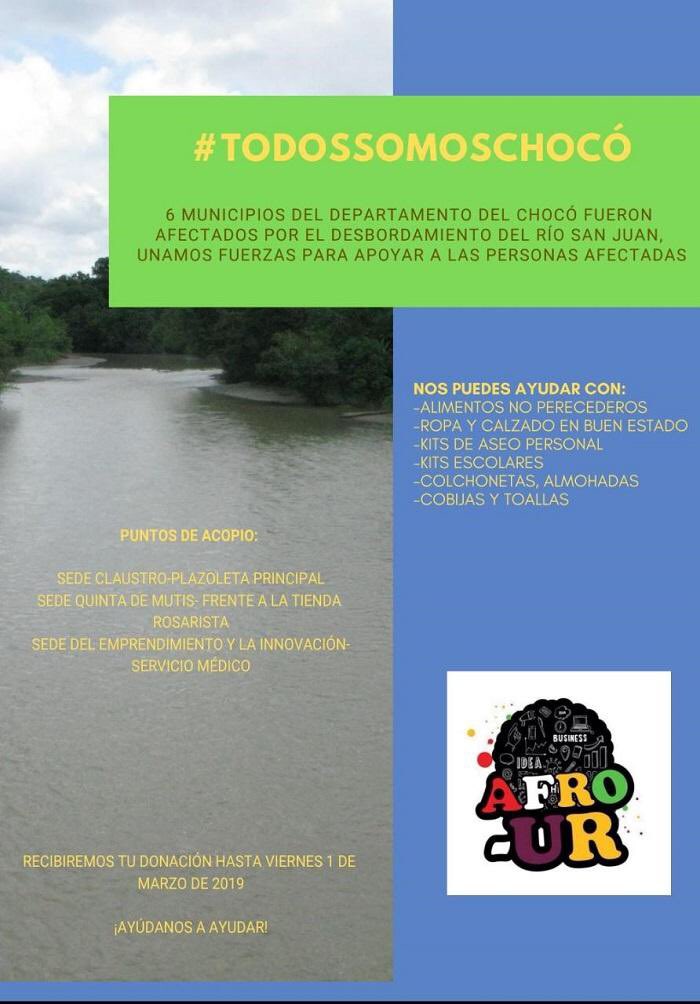 ¡Chocó te necesita! 
Únete a esta bonita causa para ayudar a los damnificados por las inundaciones 💙 #TodosSomosChocó