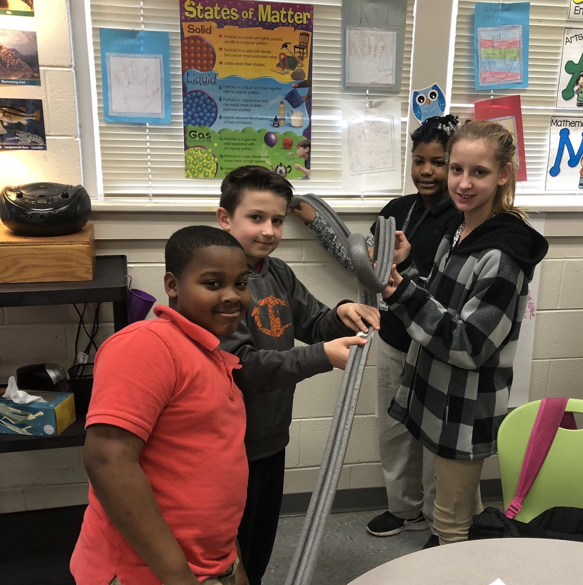 5th grade students are applying their knowledge of force, speed, motion, and gravity in order to create their own roller coaster. Stay tuned for videos of the final products!  #EDP #WHSsciencebrains <a href="/Winterboro_High/">Winterboro High</a> <a href="/emilybharris/">Emily Barnes Harris</a> <a href="/GraysonLawrence/">Grayson Lawrence</a> <a href="/emilycnestor/">Emily Nestor</a>