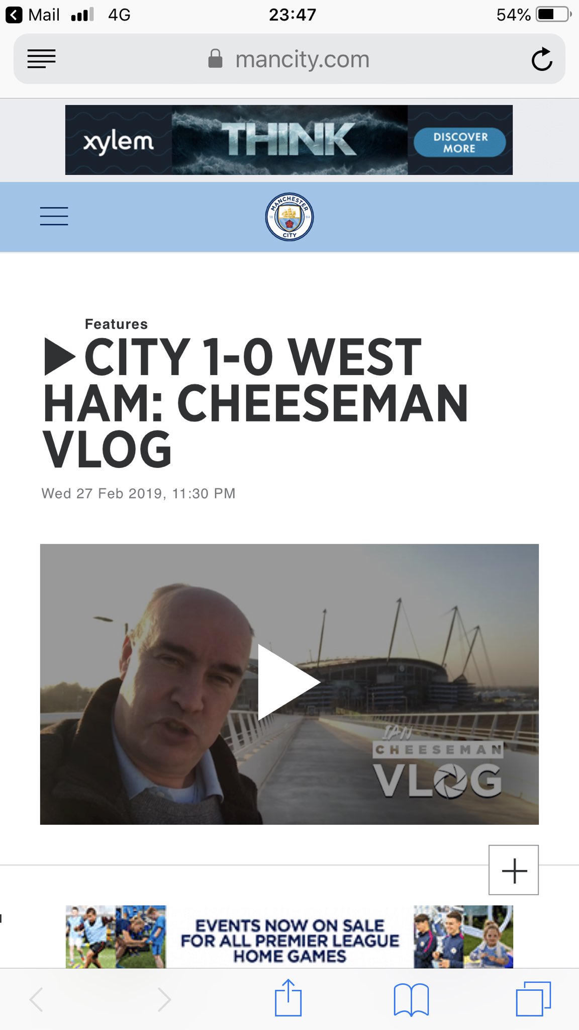 Ian Cheeseman on Twitter "Here’s the vlog from the West Ham game