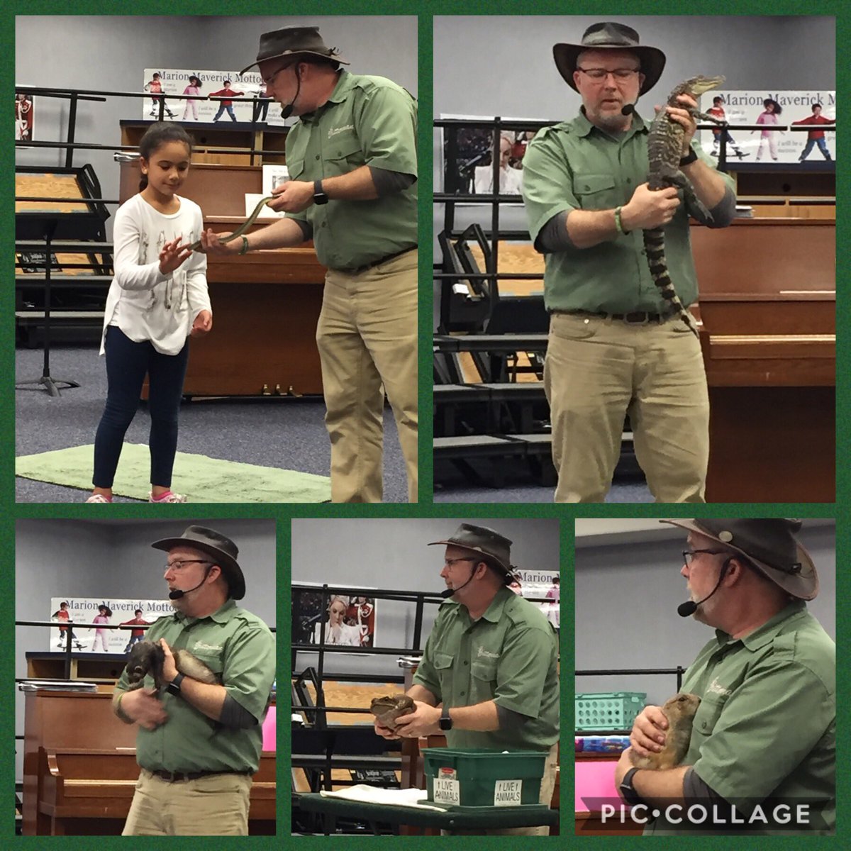 LeslieMarionK's tweet photo. We loved our Critterman presentation today! Thanks @MarionPTA for funding this event for our first graders! #MavericksOnAMission #critterman #texasanimals https://t.co/oDrZQH4C35