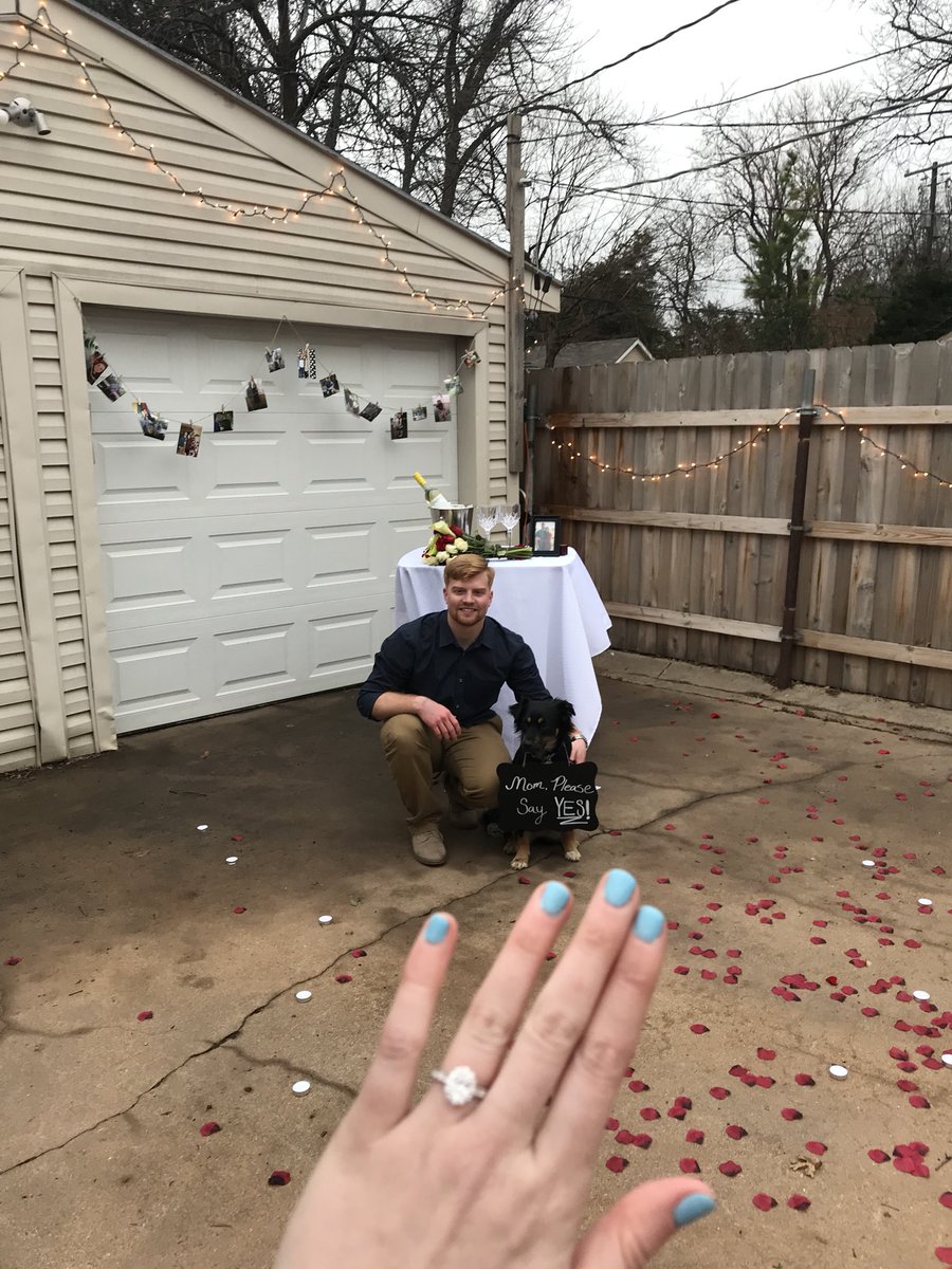 AspynLyons's tweet photo. We are engaged!! Nova got to help out too❤️ he got my ring engraved with his name and everything😫 https://t.co/CwlrWIIh3E