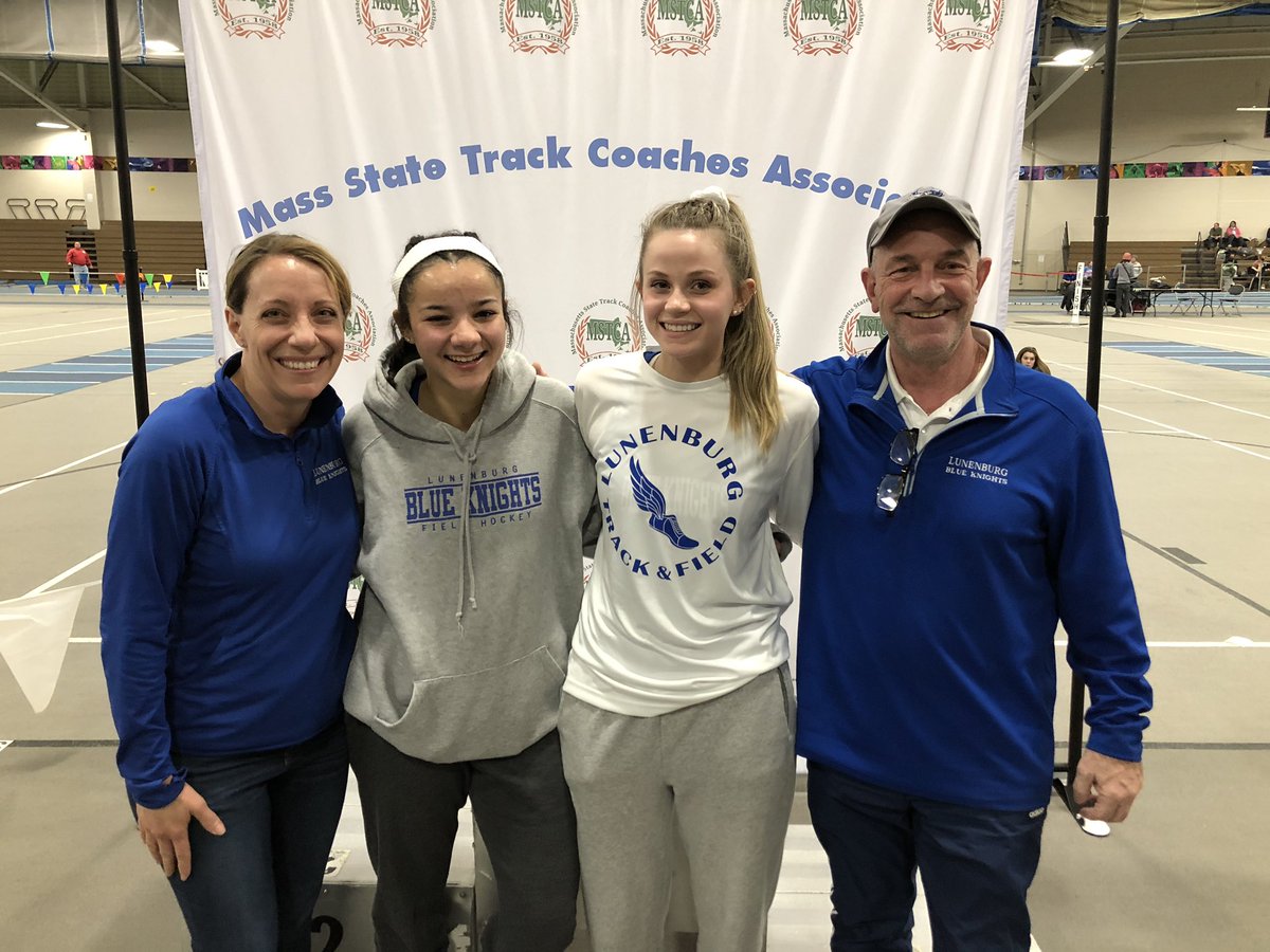 Lunenburg athletes and coaches at the MSTCA Girls Pentathlon! #mstcapentathlon