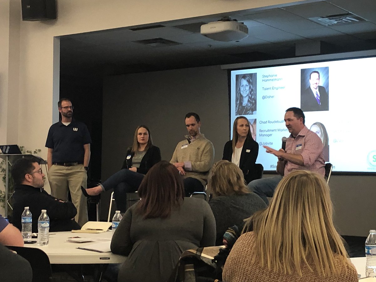 ForceOfN8ture's tweet photo. Love the use of the panel discussions at events. In my opinion, always effective.
Great event tonight by @SourceConIndy at @LaunchFishers.
Thank you for sharing your views on sourcing - Julie, Scott, Stephanie, & Chad!!
#SourceConIndy https://t.co/GAtU5TO1Ij