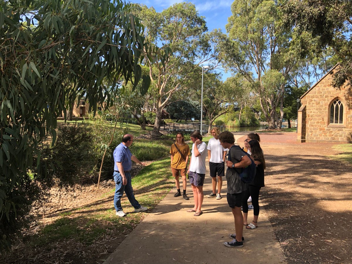 geochemista's tweet photo. It's #DeakinOWeek and we've welcomed our newest cohort of Environmental Engineers! Course Director Dr Nick Milne led them on a tour highlighting the how environmental engineering has shaped the @Deakin Waurn Ponds campus #EnviroEngDeakin https://t.co/8toNPiddoU