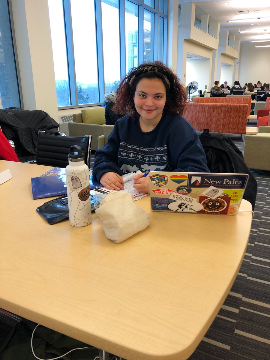 sunynplibrary's tweet image. Meet this week's #StudyStyle patron, Adina!

Where is your favorite #StudySpot in STL?
"Tables by the windows on the first floor."

What is your favorite #StudySnack?
"Edamame."

Thanks for stopping by Adina!

#PeaceLoveLibrary #NPLibrary #NPSocial