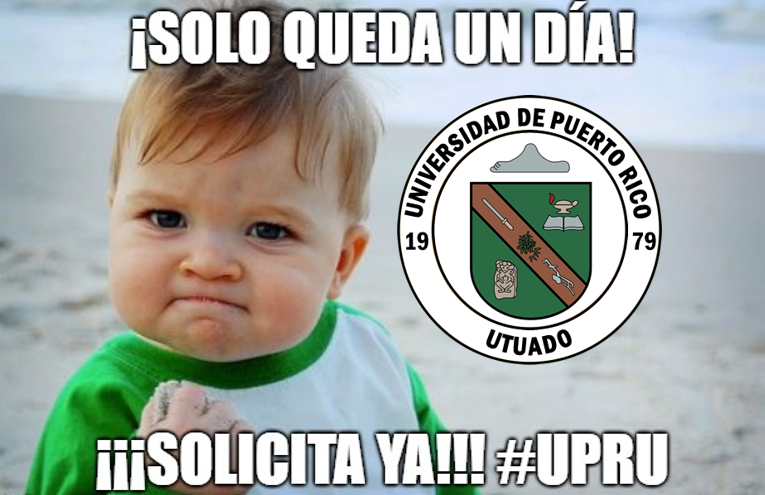 uprenutuado's tweet photo. ¡Solo queda un día! ¡Solicita YA!
#UPRU

https://t.co/oVzpMxQAnM https://t.co/Nu9EjI9DLd
