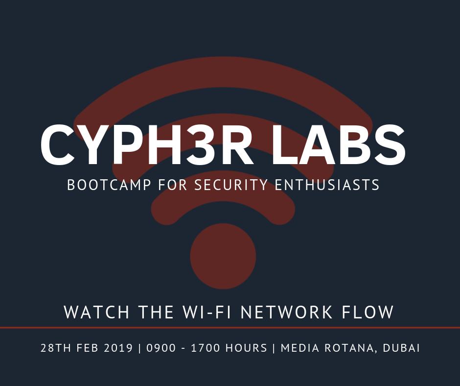 DIGITALINSIGH10's tweet photo. Today is the Day! 
Cyph3r Labs Bootcamp: Watch the Wi-Fi Network Flow

0900 - 1700 hrs at Media Rotana, #Dubai
Tag us #cyph3rlabs to get featured on our social media.

#digitalinsights #wirelessnetwork #cybersecurity #wifi #cyberattack #uae #securityworkshop #eventsindubai https://t.co/l1e7dRwGzg