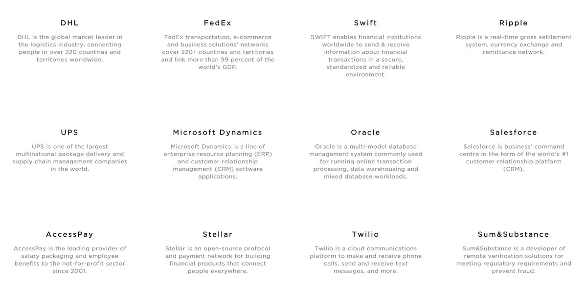 Check out some of the Morpheus.Network Integrations! 
$MRPH $XRP $XLM #DHL #Salesforce #Oracle #Twilio #AccessPay #UPS #SWIFT 
morpheus.network/integrations/