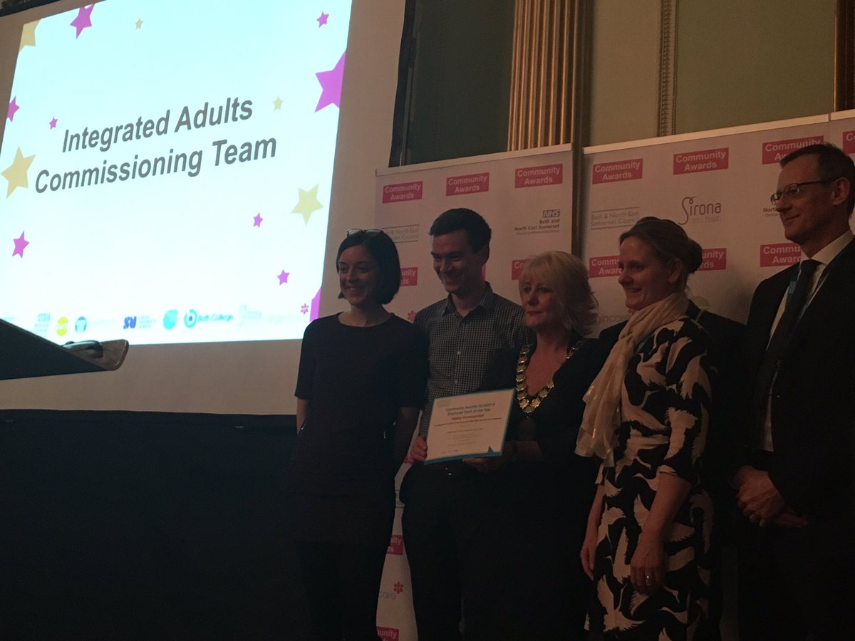 tmay100's tweet photo. Well done to @bathnes and @nhsbanesccg Integrated Adults Commissioning Team 😀👏 https://t.co/GTR4IMQxQO