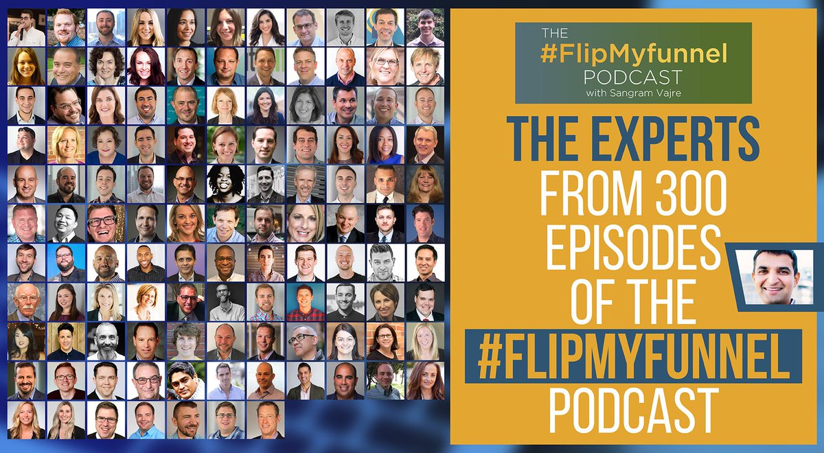 SonarBrad's tweet photo. Congratulations #FlipMyFunnel for reaching 300 episodes and being in the top 25 marketing and management category on iTunes. Thanks for having me as a 2x guest! @sangramvajre @flipmyfunnel https://t.co/nkDiW4zTM3
