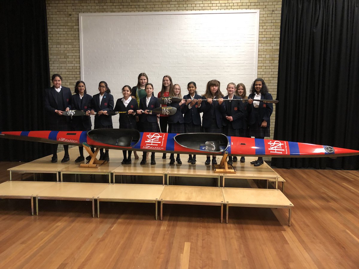 Upper 3 enjoyed their assembly from <a href="/NORCanoeClub/">Norwich Canoe Club</a> this morning with many girls excited to try kayaking for the first time on the ergs! They also heard from Upper 5 girls Alis and Charlotte about how they got into the sport and how they enjoy participating during Games lessons