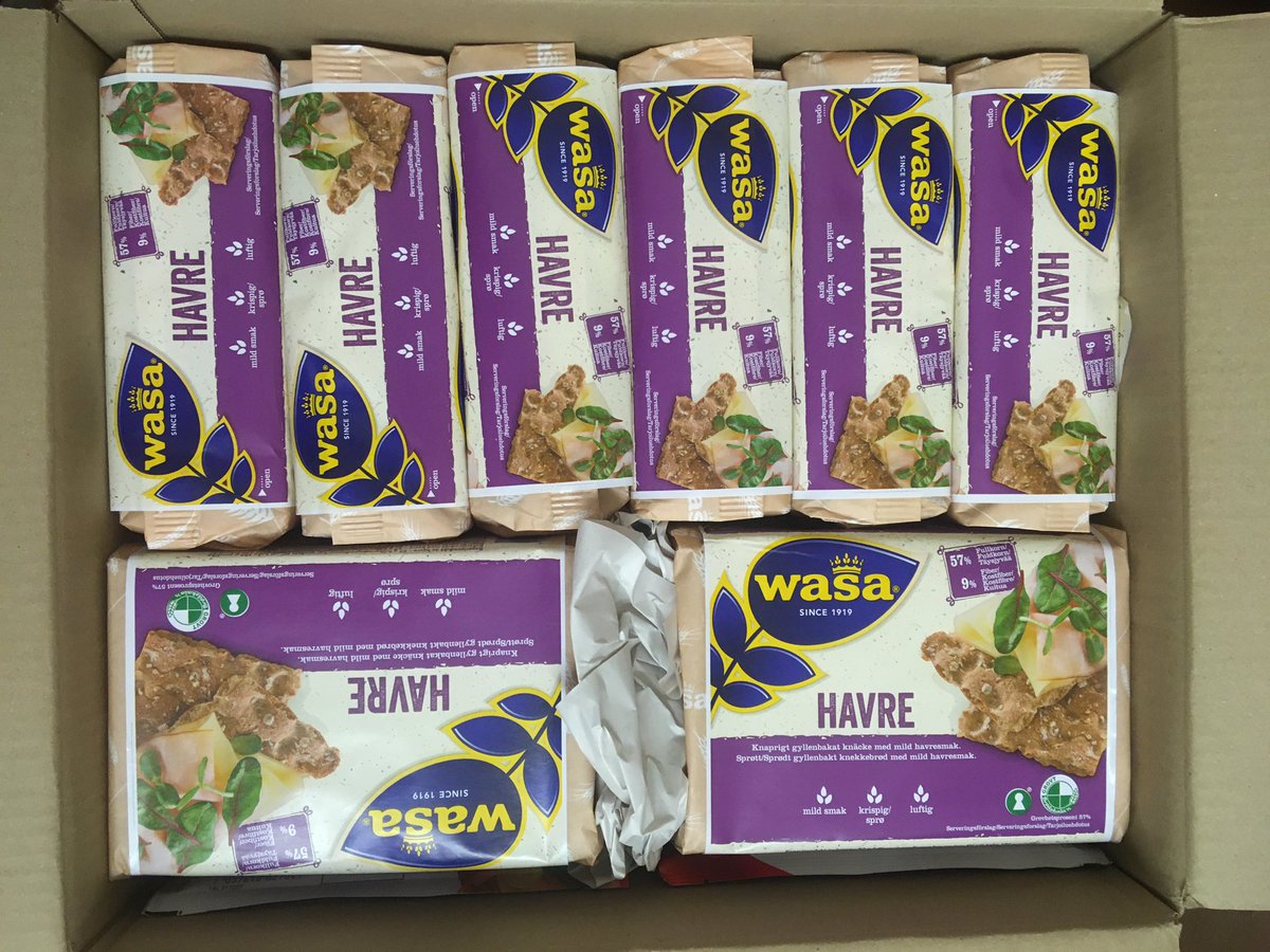 roaccchz's tweet photo. These are my (just in case) #NoDealBrexitHoard. What’s yours? 😢 #wasa #swedish #crispbread https://t.co/51qJjavBXS