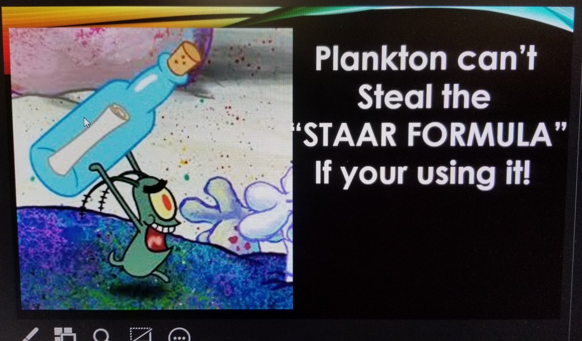 britni_gordon90's tweet image. Some students like my humor....and some don't! Oh well...Just make sure you use your formula Chart!!!!  #plankton #secretformula #notasecret #formulachart @NISDZachry