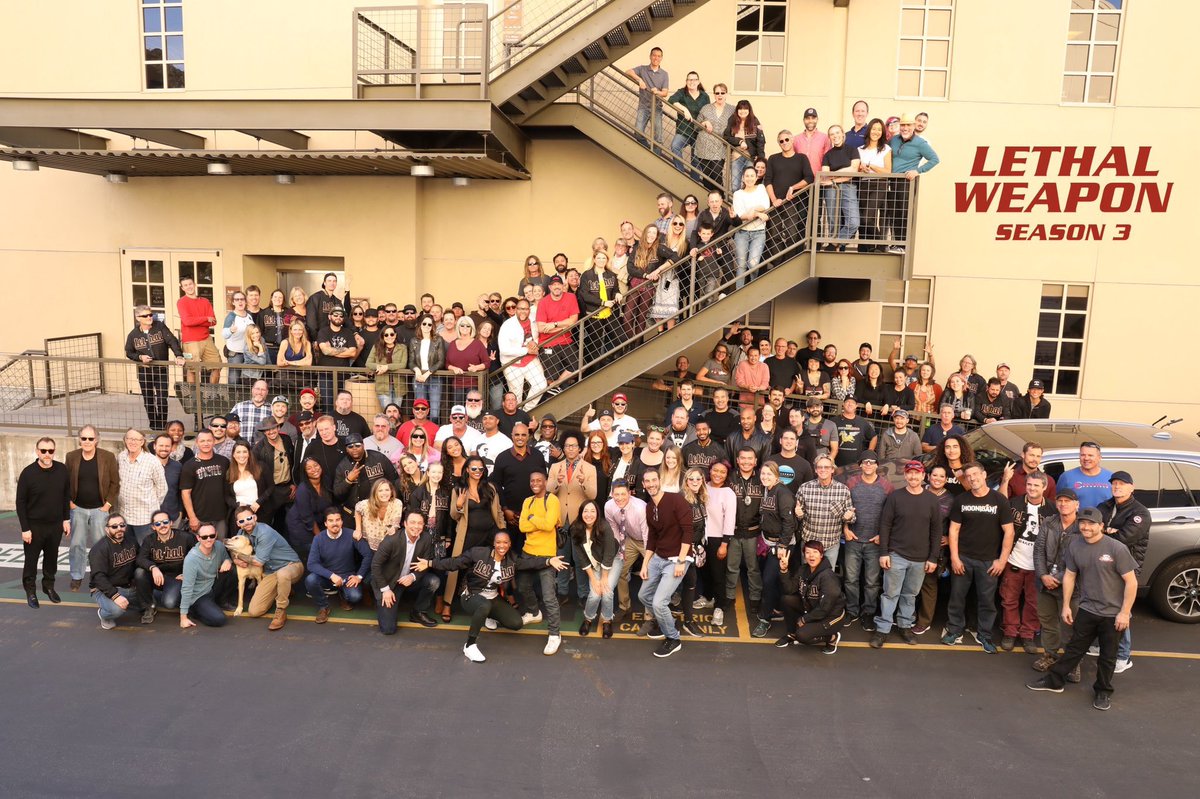 keeshasharp's tweet photo. Im proud of this wonderful #LethalWeapon cast/crew/production/office team. They are hardworking &amp; talented people who bring this story to you week after week.

Grateful to YOU that we’ve had 3 seasons &amp; 🙏🏾 we get more. Thanks to @warnerbrostv @foxtv &amp; of course #LethalFans! ♥️🙏🏾 https://t.co/FxrnUN9AXo