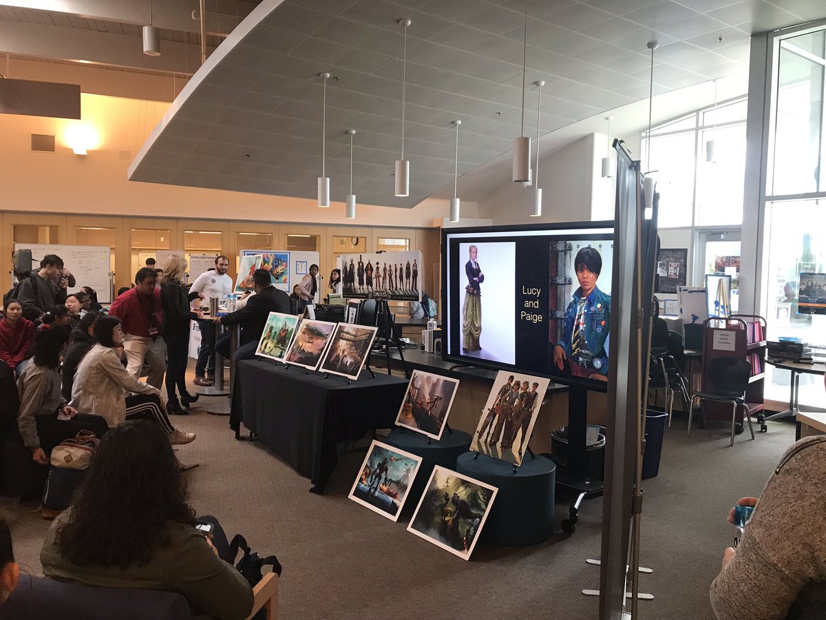 VallejoErin's tweet photo. .@ArmandBaltazar speaking to our @DUSD4kids high school students about his new illustrated adventure book #Timeless. #1CoolThing @AdairSpence #illustrator @DisneyPixar @TheDHSHub #MeetTheArtist https://t.co/l1Tlcy51gT