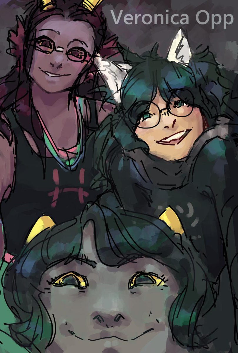 veronica_opp's tweet photo. Another old painting, this time of some homestuck girls <3
#jadeharely #homestuck #feferipixes #nepetaleijon https://t.co/pbaNxx0TKs
