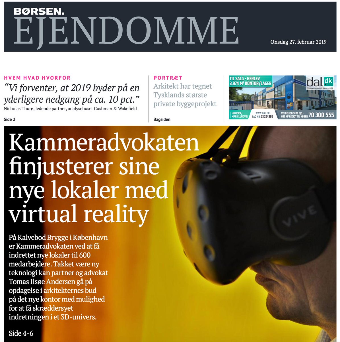 theawedk's tweet image. One of our latest projects is featured in today's edition of Børsen Ejendomme. 👉goo.gl/4A6E68  #2MOVE #Stykka #Wallnut Design Studio #Kammeradvokaten/Advokatfirmaet #Poul Schmith