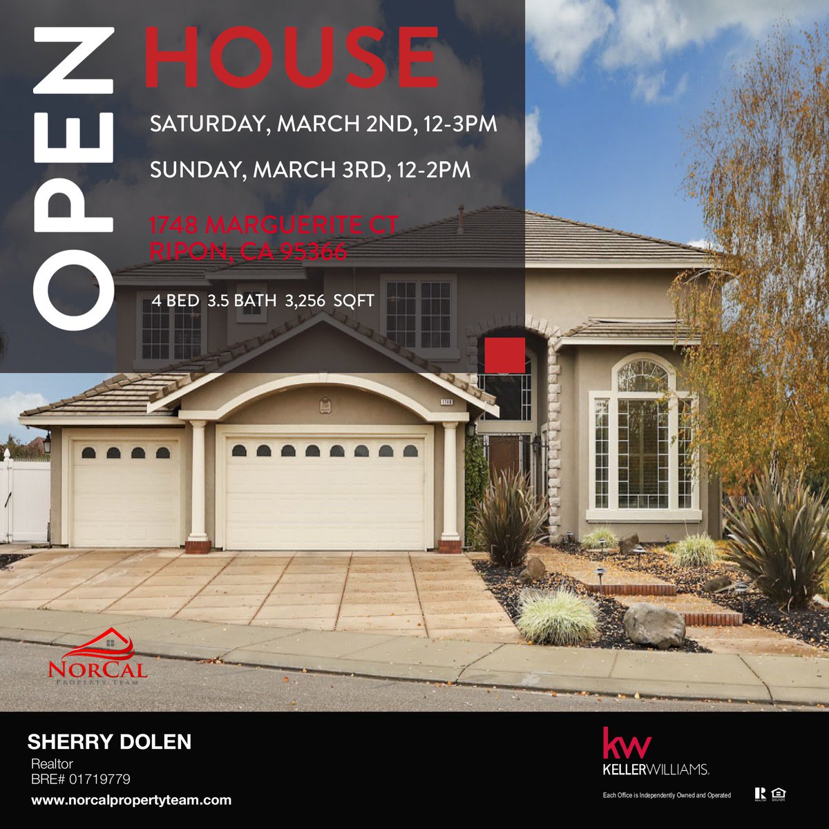 NorCalPropTeam's tweet photo. OPEN HOUSES!

1748 Marguerite Ct
Ripon, CA 95366

SATURDAY 12-3pm
AND SUNDAY 12-2pm https://t.co/MQ2F1bZU39