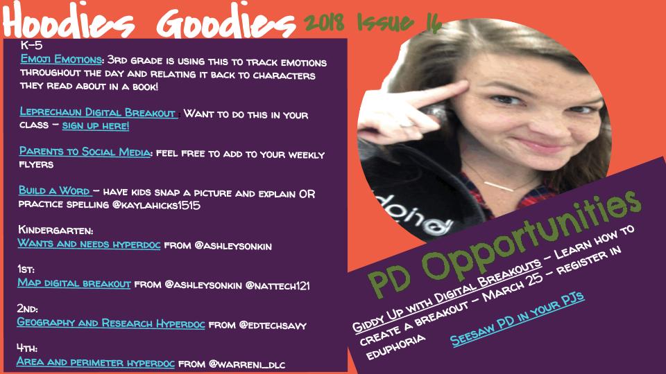 techoodie's tweet photo. Hoodies Goodies - Episode 16 - Hyperdocs. Breakouts. Emoji Emotions. https://t.co/7KMuEDPPMI @BrightAcadFISD shout out @warreni_Dlc @edtechsavy @ashleysonkin @NatTech1121 for the resources! #FriscoFutureReady #OurFISDStory #BringitBright #EdTech #ElementaryTechnology https://t.co/IBe8fwCMES