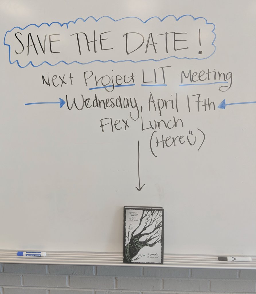 MsLedyard's tweet image. I experienced my 1st flex lunch today, and what a #blessing it is to those who use it well, like the Ss &amp;amp; Ts who came out to discuss #BornACrime at Project LIT! There&apos;s 1 more meeting this semester, so grab a copy of #SpeakGraphicNovel and plan to enrich your day 4.17 ❤️🗨️📗