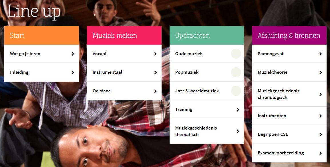 Voor de bovenbouw havo/vwo hebben we iets nieuws: Line up. Deze module is het vijfde en laatste blok van de h/v bovenbouw. Benieuwd wat er allemaal mogelijk is in Line up? In het dashboard vind je via 'Lesmateriaal' voor de bovenbouw de volledige module voor havo en vwo.