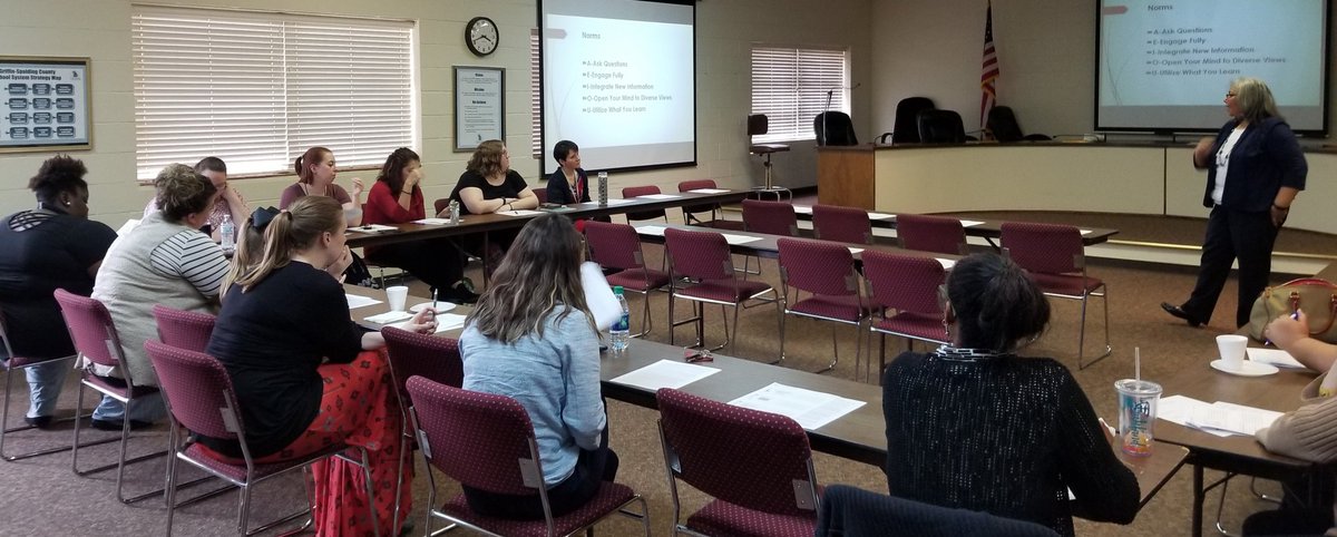 DrMHBullard's tweet photo. 1st Year New Elementary Teachers learning about Culturally Relevant Pedagogy from Flavia Gordon-Hunter...Great Learning and Strategies! #teachers #griffinspalding #newteachers #gscs #culturallyreponsive https://t.co/3kQdXweHy7