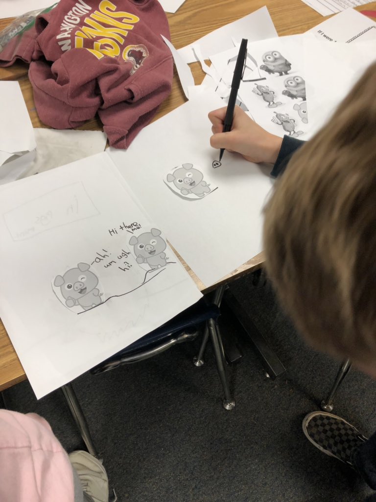 AllworthLTES's tweet photo. Eli wanted to show 100 using printed pictures. This led us to using repeated addition or multiplication when we thought about how many copies of a page we would need to print. #100thDayofSchool https://t.co/VVuoV9J7g8