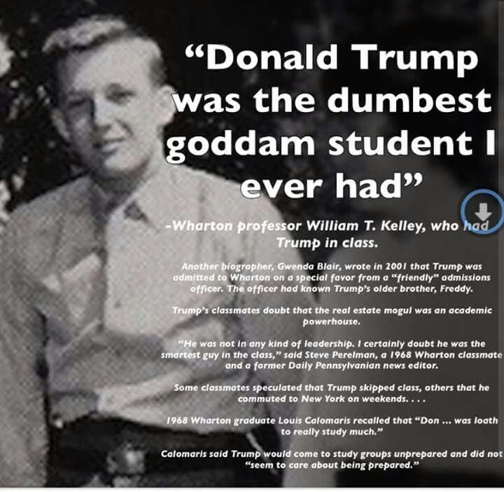 Image result for trump wharton grades