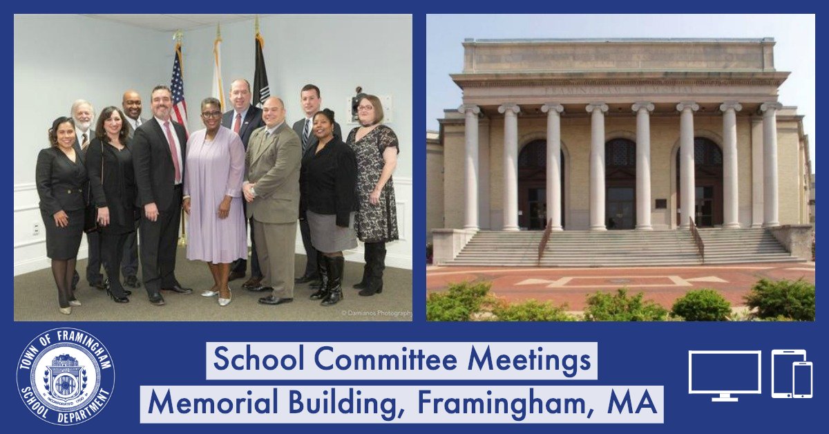 Can't make it downtown? Tune into to our Facebook Live at 7pm tonight to watch the School Committee Mtg! Agenda &amp; packet items: bit.ly/FPSSCP22719 You can also watch on the <a href="/Framingham_MA/">City of Framingham</a> Govt Channel on TV (Comcast 99, RCN 13/HD613, Verizon 42) or framinghamtv.com.