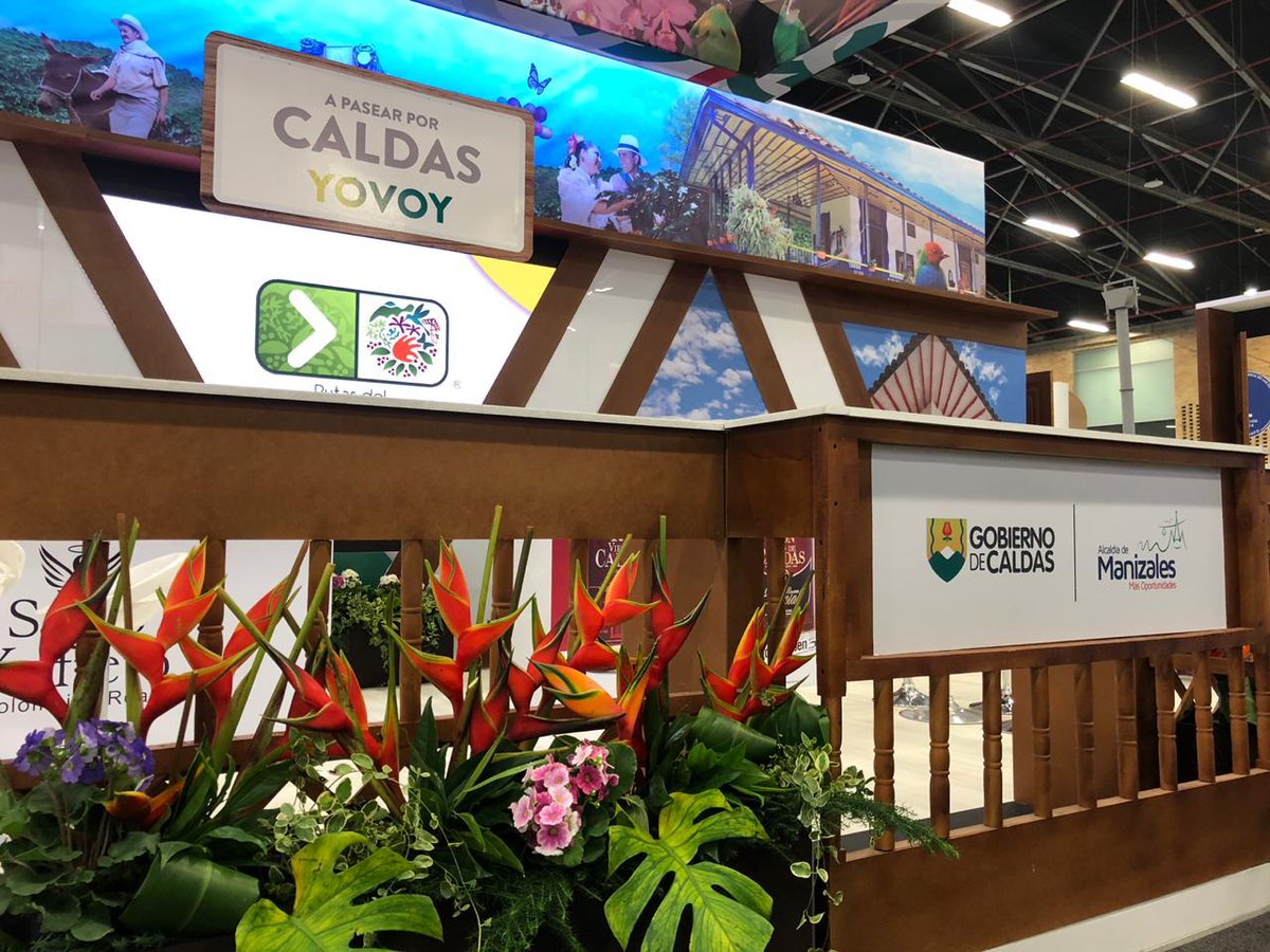 GoberCaldas's tweet photo. #Caldas fortalece alianzas estratégicas en la Vitrina Turística de @AnatoNacional. Más de 30 empresarios participan por el depto en la feria turística más importante del País y se esperan más de 37 mil visitantes.
#VuelveAlOrigen, descubre la esencia de una tierra única. https://t.co/36ka6RDeLH