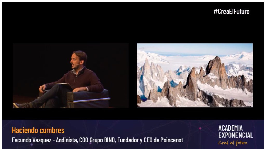 “Aprendan a confiar en su equipo, es la única manera de poder escalar, buscando cumbres comunes”, <a href="/vafacu/">Facu Vazquez</a> en <a href="/acadexpo/">Academia Exponencial</a> / #creaelfuturo