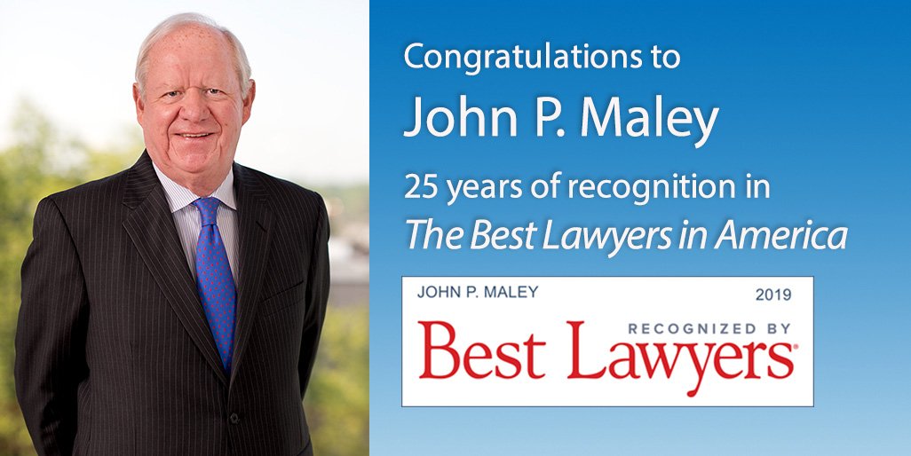 MaleyandMaley's tweet photo. Congratulations to John P. Maley for 25 years of recognition in The Best Lawyers in America. @BestLawyers 2019 Edition. #medicalmalpractice #personalinjury #vt #vermont
https://t.co/pSKQEc6s4a https://t.co/uiOuSMT29r