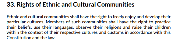 PresSalva's tweet photo. 1. In @oxfamsouthsudan publication, page 12, referenced article 33 of our constitution, indicated CEFM is legal or is in a gray area per our constitution which protects "the rights of communities to practice their beliefs" https://t.co/MKGEcebygX