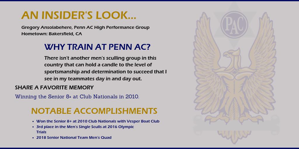 Penn AC (@pacra) on Twitter photo Congratulations to Greg Ansolabehere @andisawabear on being named the 2018 Schuylkill Navy Male Athlete of the Year! To read more about Greg- pennac.org/penn-ac-athlet…
#schuylkillnavy #boathouserow #schuylkillnavyhpc <a href="/boathouse_row/">Schuylkill Navy</a> <a href="/toyotausa/">Terran Benjamin</a> #toyotaUsa Congratulations to Greg Ansolabehere @andisawabear on being named the 2018 Schuylkill Navy Male Athlete of the Year! To read more about Greg- pennac.org/penn-ac-athlet…
#schuylkillnavy #boathouserow #schuylkillnavyhpc <a href="/boathouse_row/">Schuylkill Navy</a> <a href="/toyotausa/">Terran Benjamin</a> #toyotaUsa