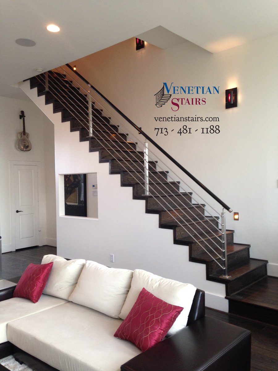 At the Fett townhome we replaced the baluster &amp; three wall rails with our woodinox rail &amp; stainless round bar railing

venetianstairs.com/the-fett-resid…

#StariRemodel #modern #stairs #interiorstairs #WoodandSteel #ModernHome #HoustonModern #HoustonHome #HoustonDesign #HoustonInteriors