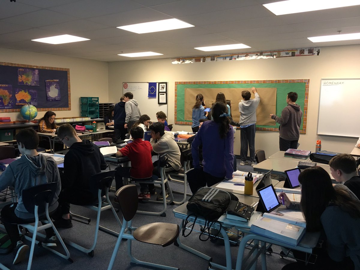 DavidPagac's tweet photo. Creating class timelines of the Dynasties of China, excellent group problem solving and teamwork! https://t.co/0txseN25AV
