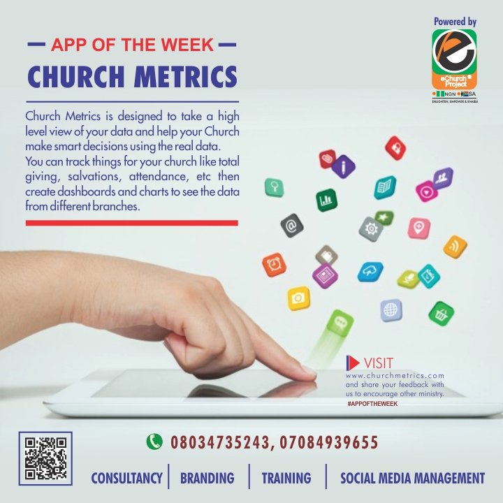 eChurchproject's tweet photo. Hello Wednesday!
It's ChurchApp Day! Get the best apps for your ministry.
APP OF THE WEEK: Church Metrics @Churchmetrics
Visit https://t.co/BGsXwps5w5 to try #Church metrics today!
#ChurchAppDay
#AppOfTheWeek
#eChurchproject https://t.co/jS3BeQhN7w