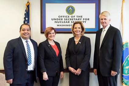 NNSAWilliams's tweet photo. I had a great meeting today with #DNFSB Chairman Bruce Hamilton and Board members Joyce Connery and Daniel Santos.  #NNSA values the work of this independent Board and our shared commitment to #nuclear safety. https://t.co/GDrfxeZens