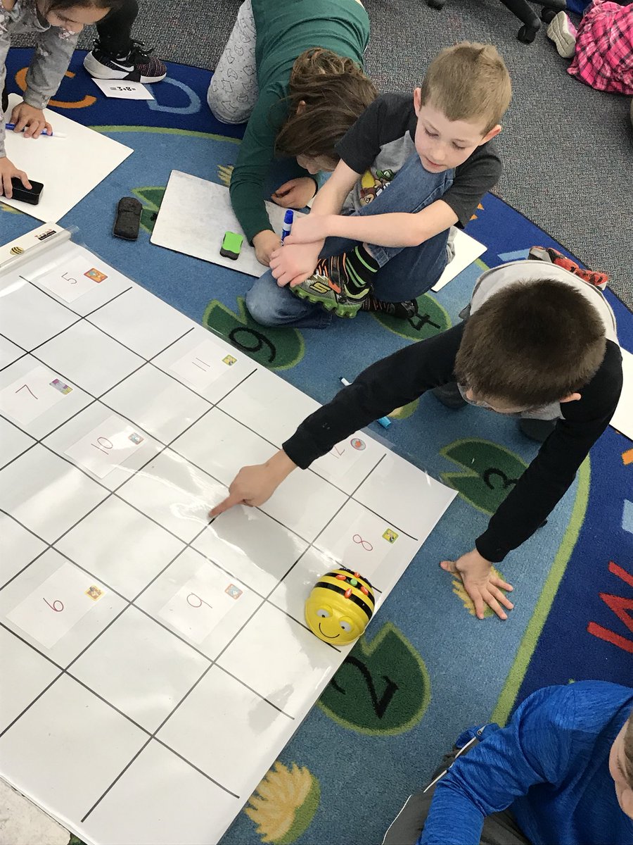 lrgraham23's tweet image. We had to help Cat in the Hat solve addition sentences.  Then we had to code @beebot to find its sum!  #mountrockengaged #DrSeuss #kinderscancode #bssdproud