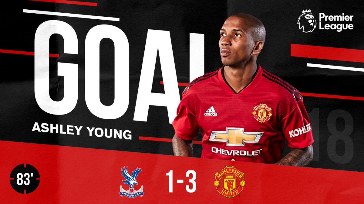 ManUtd's tweet photo. GOOOAAAALLLLL!!!! Get in there @Youngy18! #MUFC #CRYMUN https://t.co/tiVHRagxg8