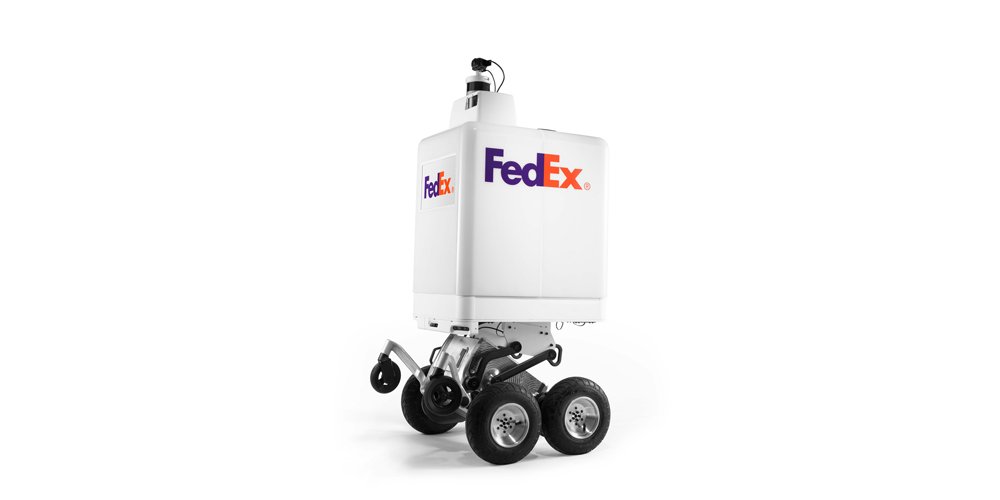 future_timeline's tweet photo. FedEx unveils autonomous delivery robot https://t.co/wZYpwuIJHG #FedEx #SameDayBot #delivery #robot #robotics #ArtificialIntelligence #machinelearning #technology #technews #tech #future https://t.co/2w8apFjrcE
