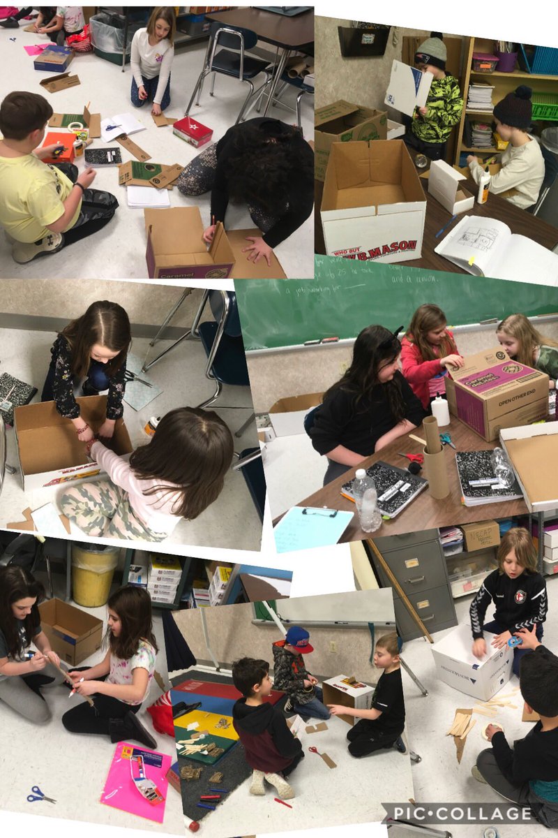 House construction project day 1 #STEM #FuseRI #PBL creating a framework #teamwork