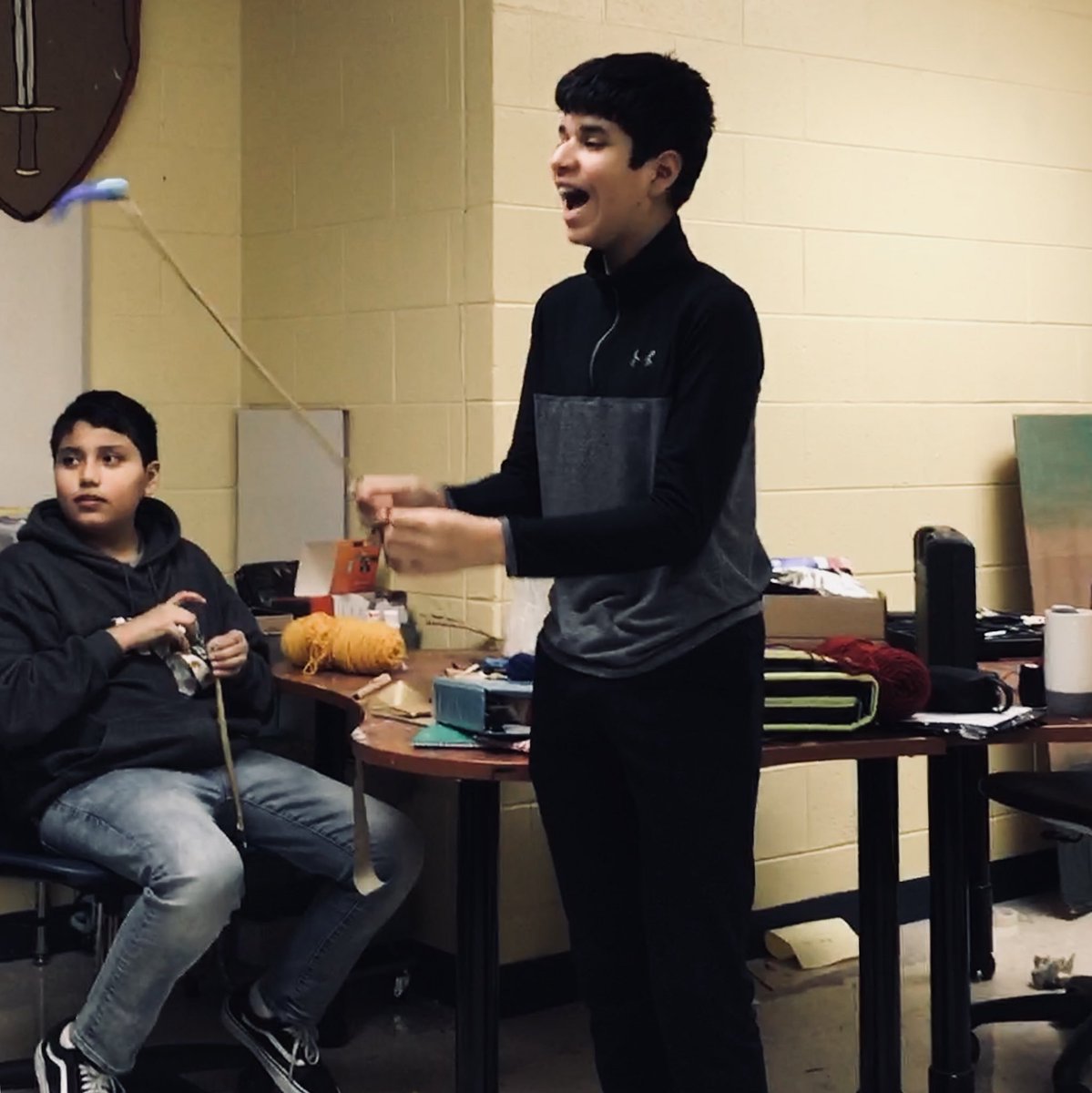 SpeechOutside's tweet photo. So much laughter and collaboration! #makered #makerspace #RMSSLP #RMSHarryPotterBookClub #participatorycreativity #RCSPride #sociallanguage #problemsolving #SLPeeps @ReutherCrusader https://t.co/8BP36EVBDL