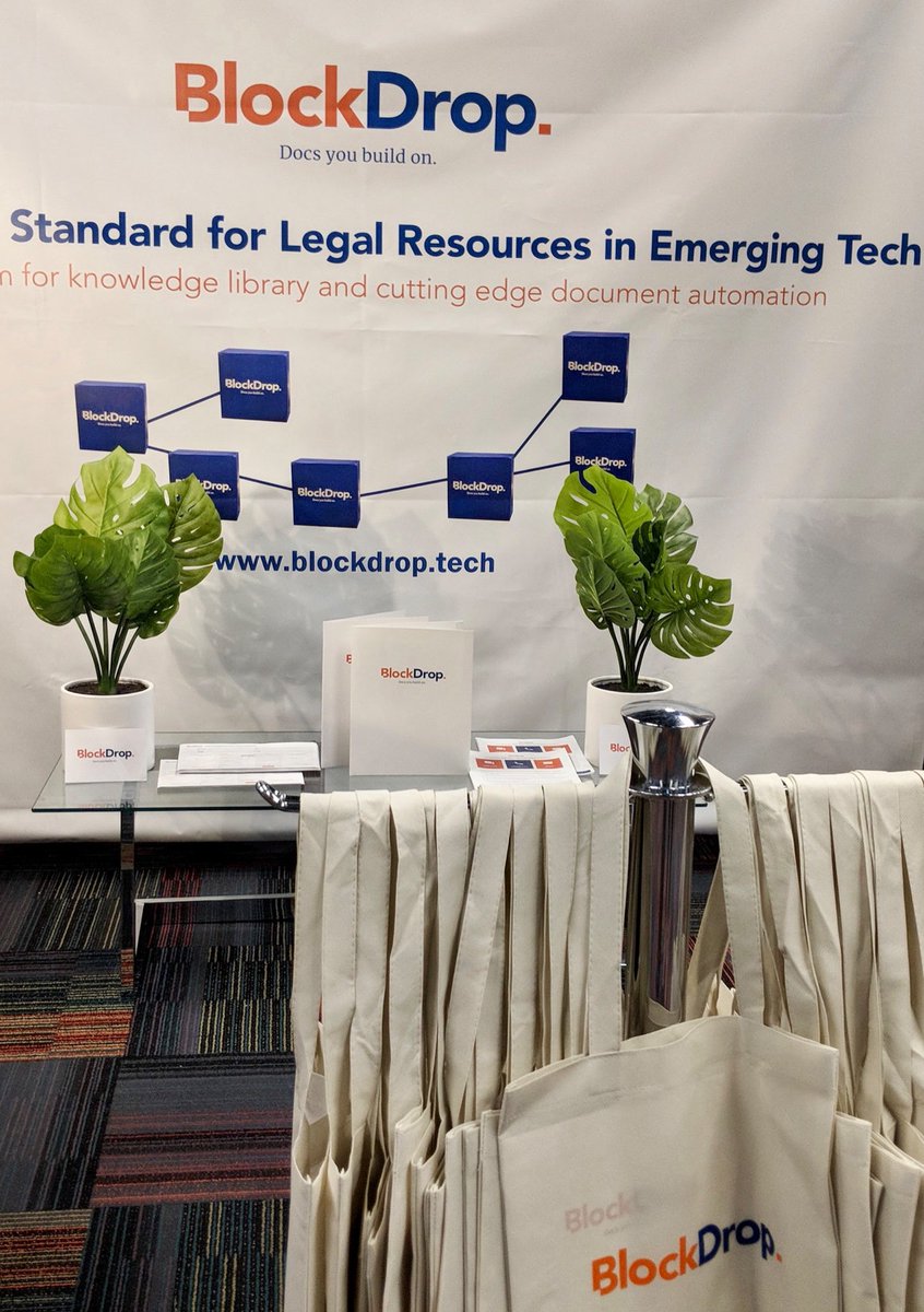 BlockdropInc's tweet image. Come visit us at the ABA TECHSHOW2019 booth #908!
#abatechshow #legaltechnology #legaltech19 #legaltech #blockchain #documentassembly #knowledgelibrary #Lawyers #Cryptocurrency #regulation