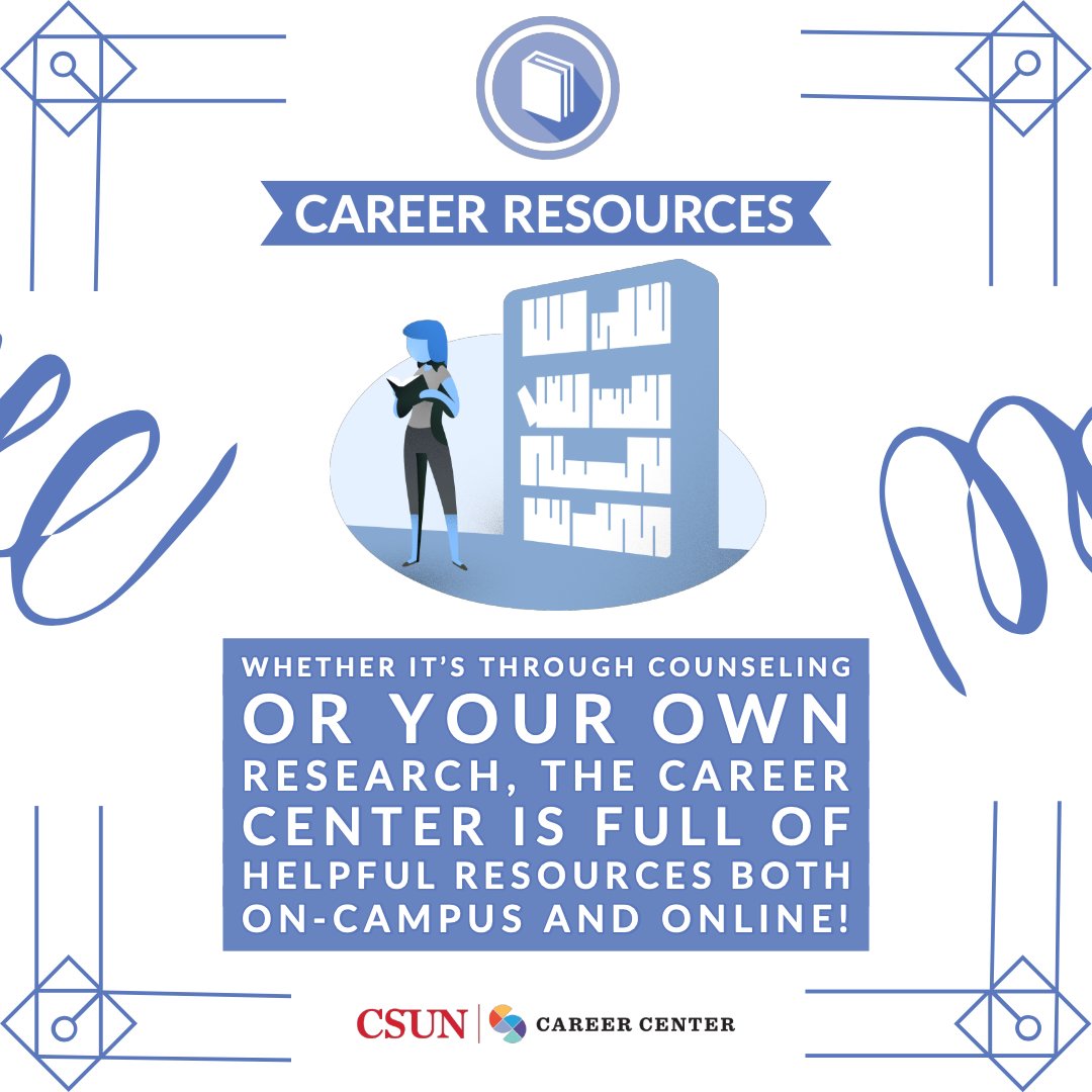 CSUNCareerCtr's tweet photo. Here is another part of the Career Center LOGO representing OUR CAREER RESOURCES including the CAREER CENTER LIBRARY, SUNLINK, and PATHWAYS. Come to the Career Center or check out our resources online. #csun #csuncareercenter #csunstudent #careerresources #pathways #futurecareer https://t.co/m9F8kG3VZ4