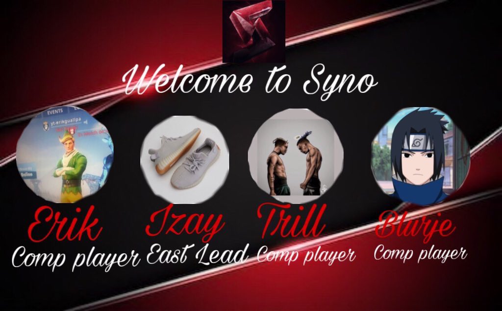 OfficialSyno's tweet photo. Welcome To Syno ☀️

@Youtube_izay (East Lead) 
@Erikguallpa21 (Comp player/Streamer)
@MrClutc74380708 (Comp player)
@BlurjeFn (Comp Player)

#SynoRC 
Who’s Next? 😈 Only Goats https://t.co/Wk99ujZed9